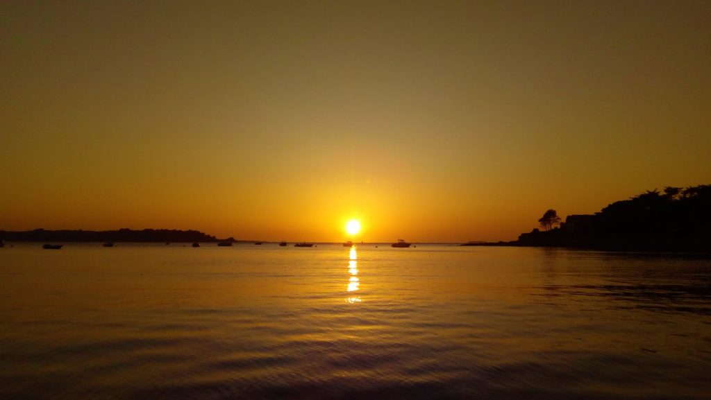 coucher de soleil à Trélévern